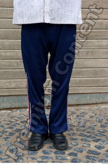 Old man leg deep blue jogging suit 0001